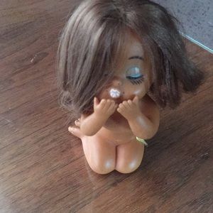 Vintage plastic Hawaiian kissing doll